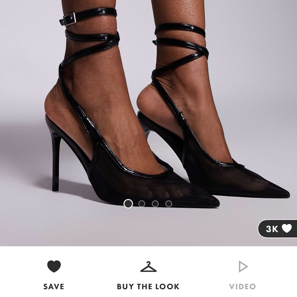 ASOS Black Strappy Heels
